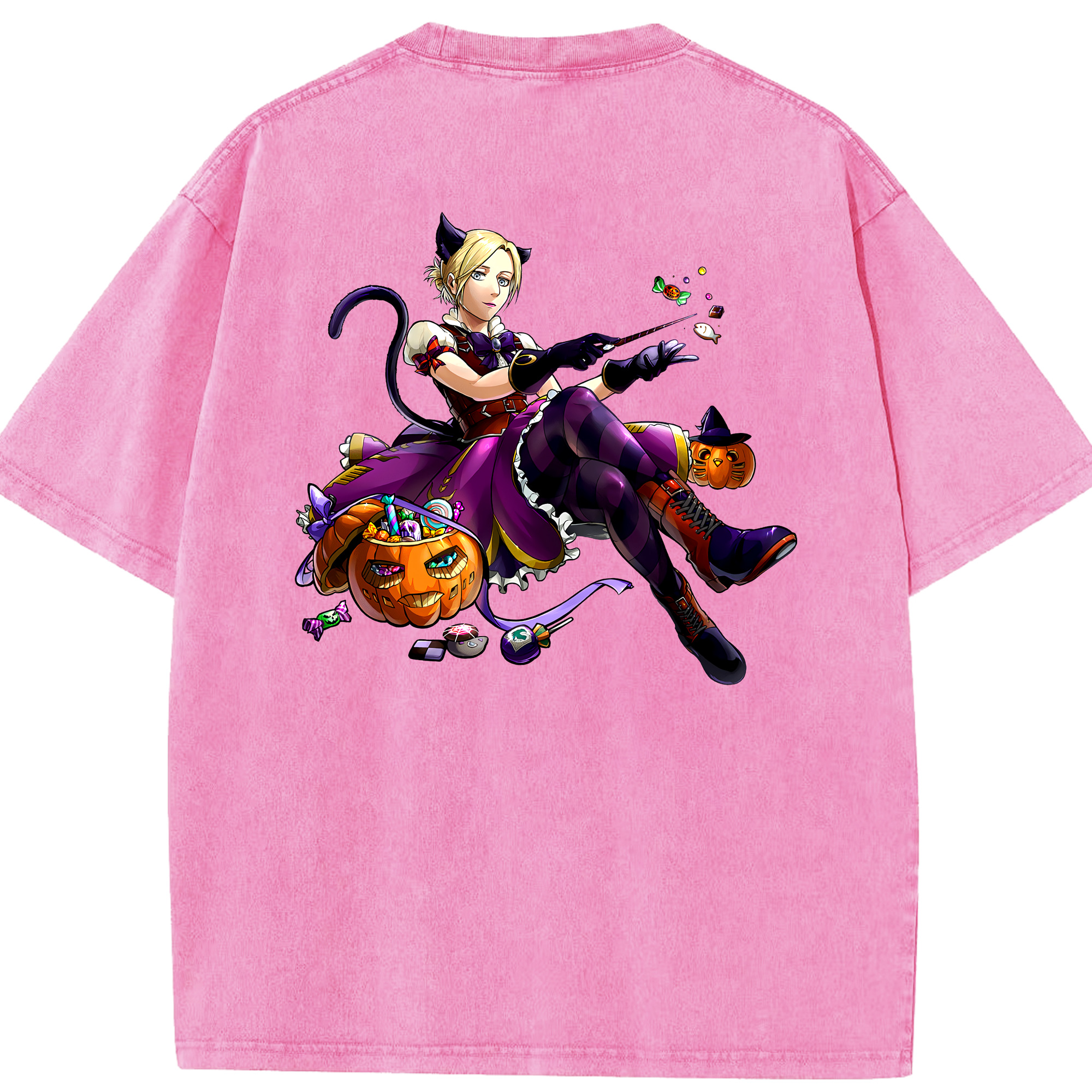 （画像用） 進撃の巨人 アニ・レオンハート Attack on Titan Annie Leonhart 綿100% ヴィンテージ風 半袖Tシャツ（背面プリント）